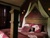 Romantic rustic bedroom vaulted ceilings
