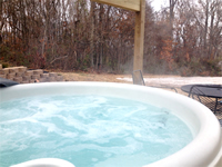 Hot tub is open even in winter