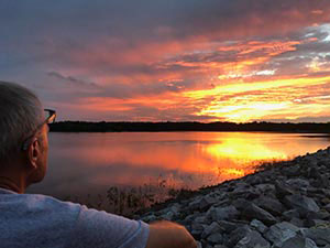 Peaceful sunset Little Grassy Lake