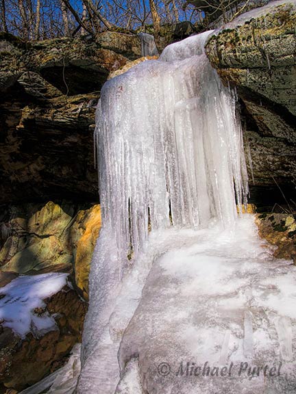 Frozen Waterfall Large Icicles