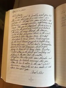 Guest comments in French Cabin Notebook